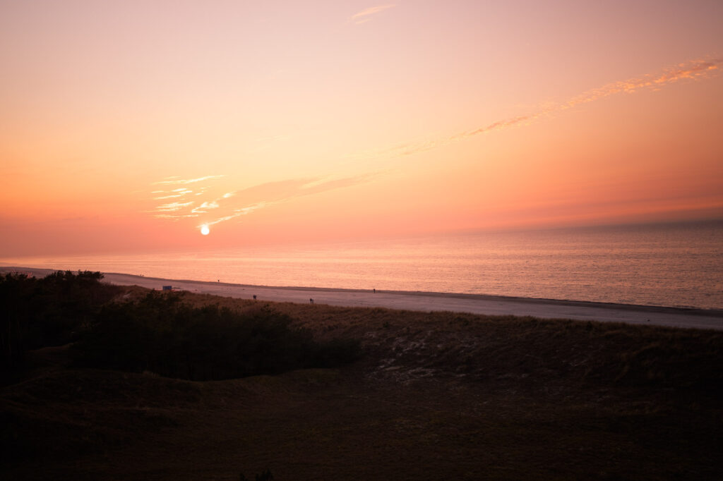 Sonnenuntergang Strand Dünenmeer